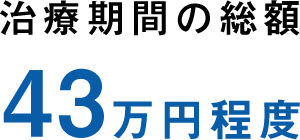 治療期間の総額43万円程度